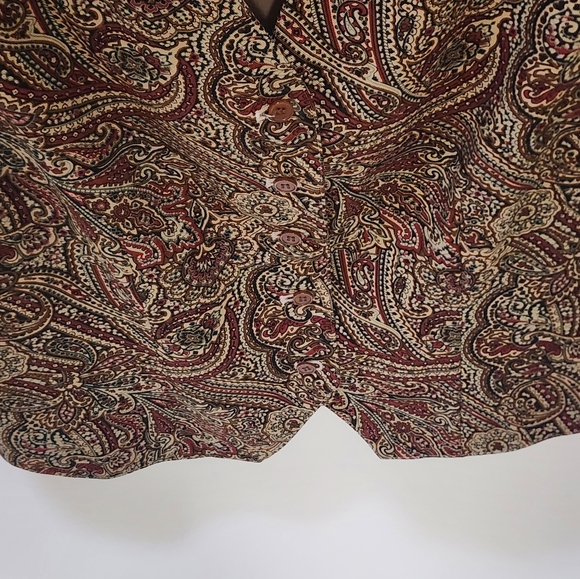 PENDLETON PAISLEY VEST PETITE 8 - Picture 4 of 7